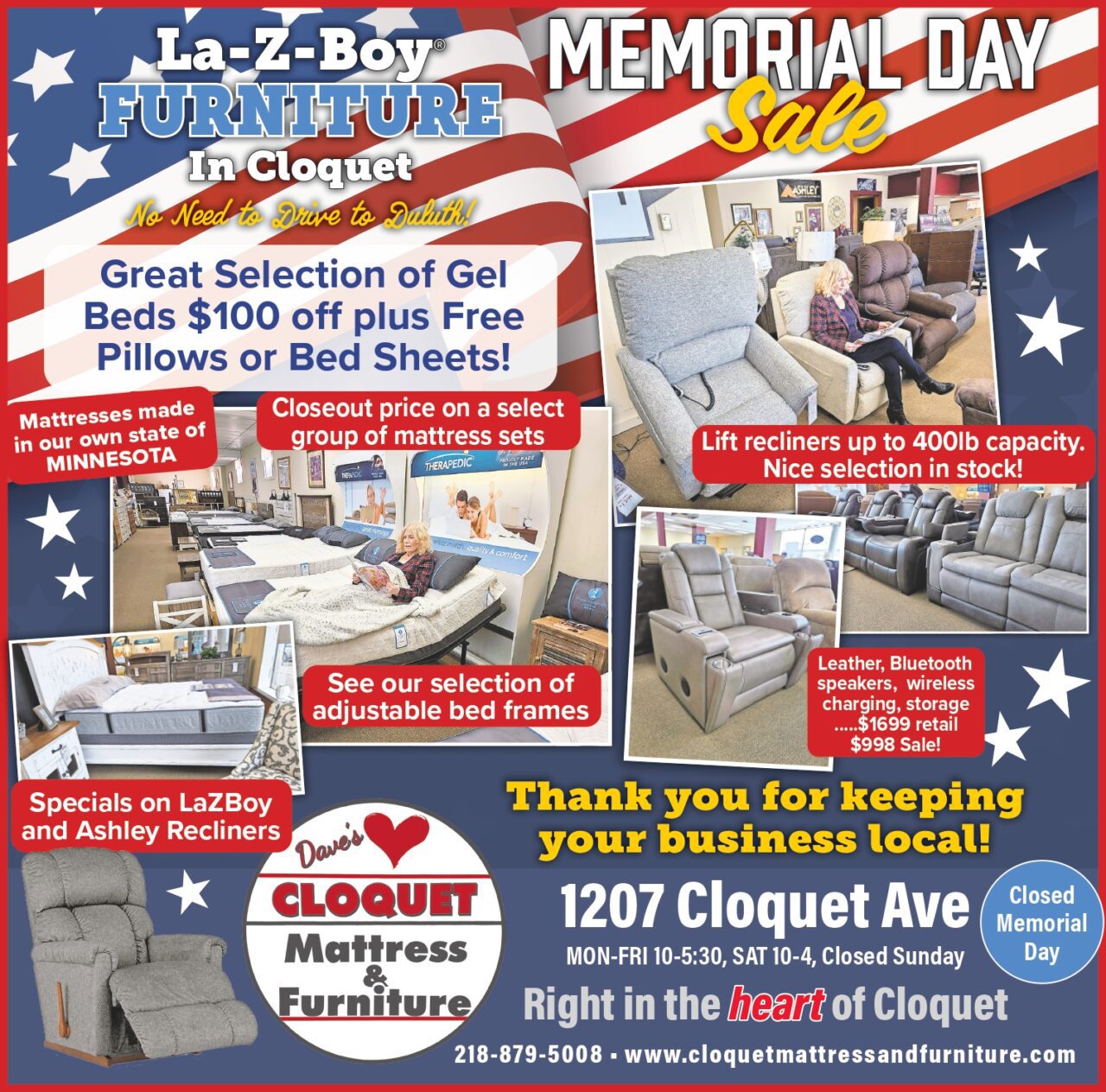 Sale Specials Dave's Cloquet Mattress & Furniture MN
